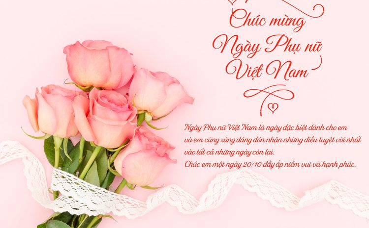 Thiệp 20/10 dành tặng vợ kèm lời chúc