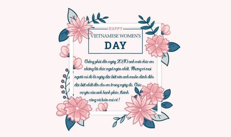 Thiệp 20/10 dành tặng vợ kèm lời chúc ý nghĩa nhất