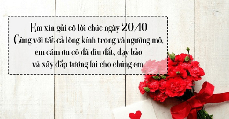 Thiệp chúc mừng 20/10 độc lạ gửi cô giáo