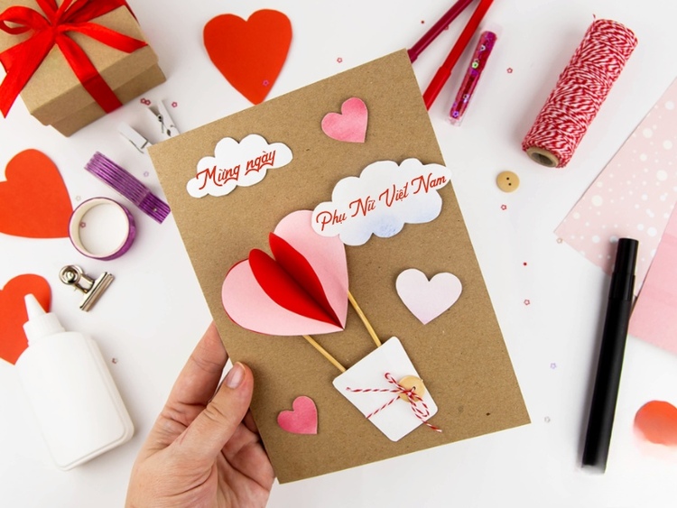 Thiệp chúc mừng 20/10 handmade gửi tặng cô giáo