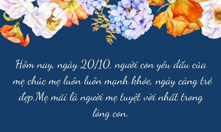 Thiệp chúc mừng 20/10 tặng mẹ và bà ý nghĩa