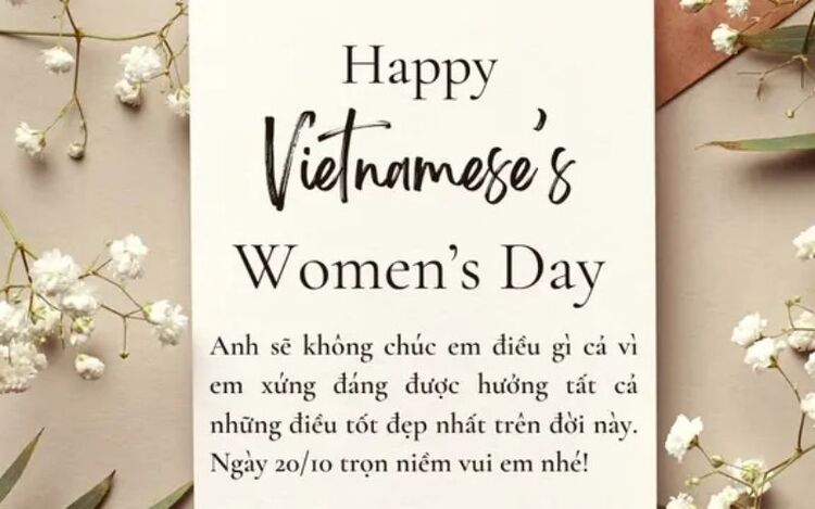 Những mẫu thiệp 20/10 phổ biến, ấn tượng