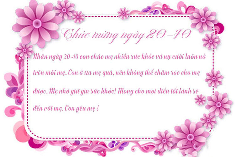 Thiệp chúc mừng 20/10 tặng mẹ và bà đẹp, ấn tượng nhất