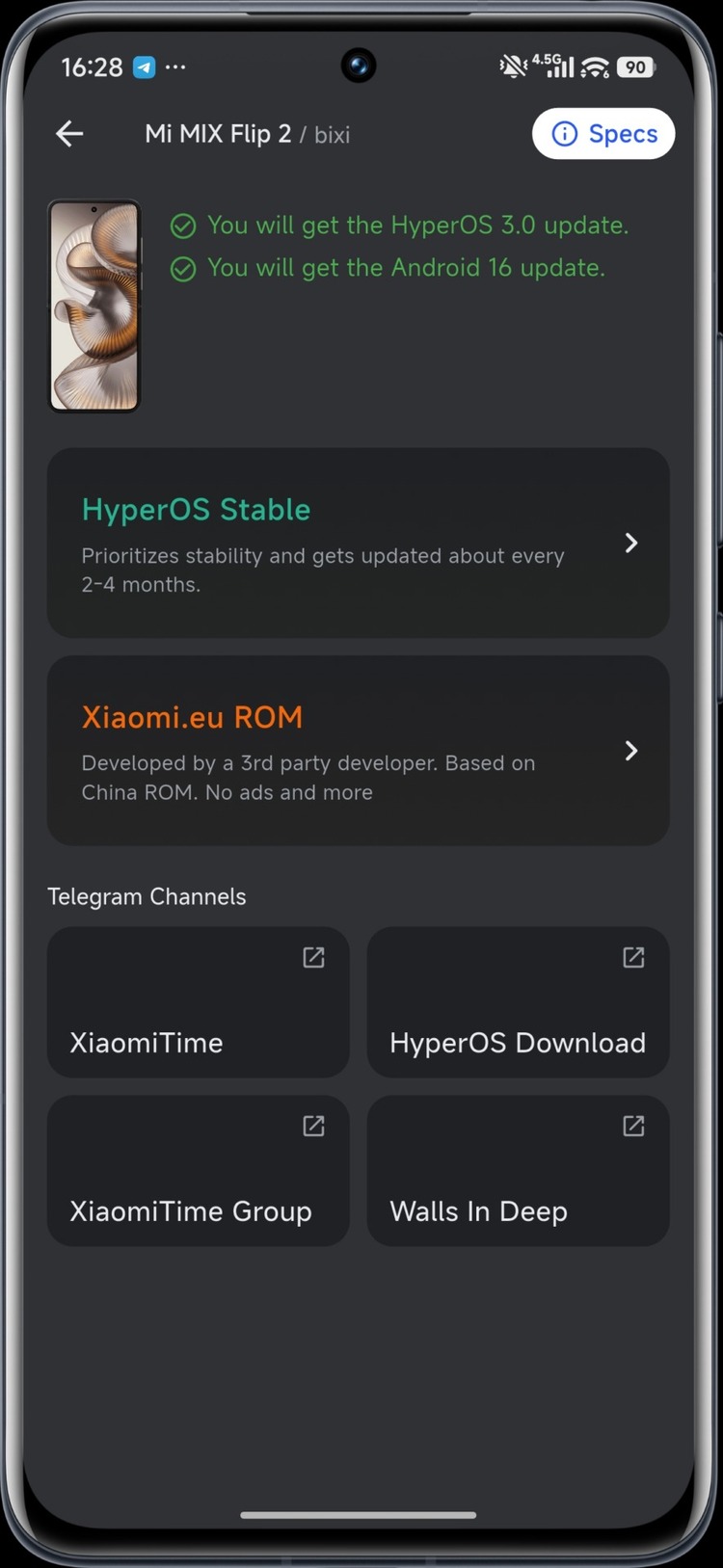 thiết bị không được cập nhật HyperOS 3