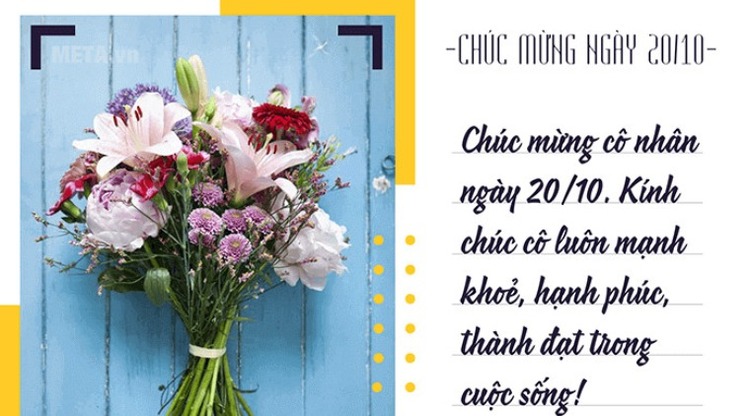 Mẫu thư chúc mừng 20/10 cho cô giáo