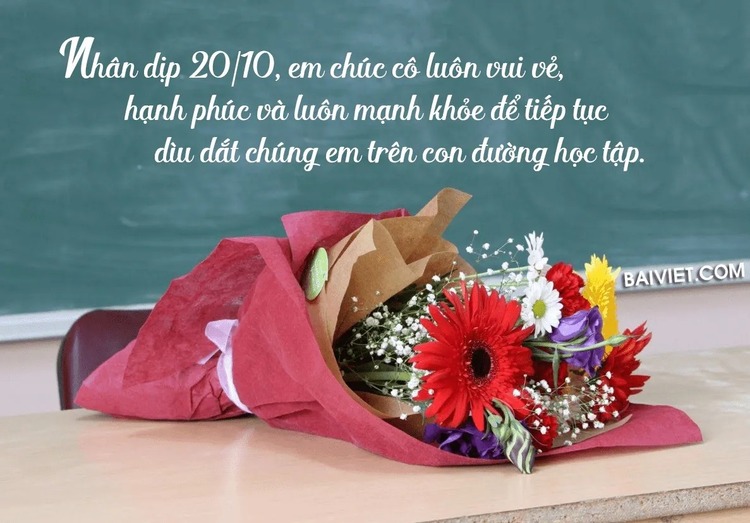 Mẫu thư chúc mừng 20/10 cho cô giáo