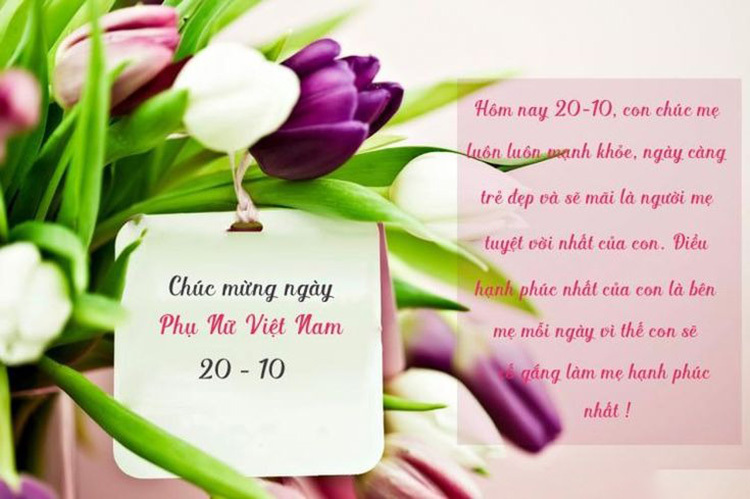 thư chúc mừng 20/10 cho mẹ