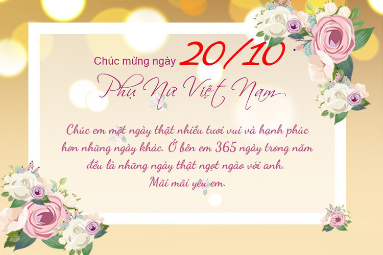 thư 20/10 cho người yêu