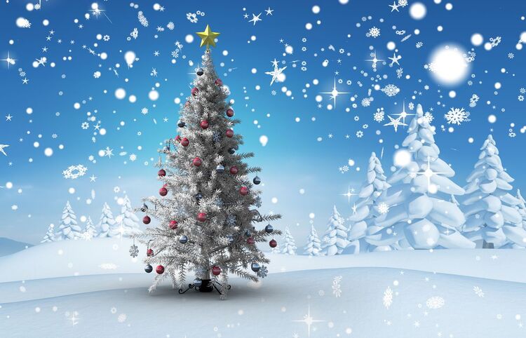 Background Noel Giáng Sinh hình cây thông ấn tượng