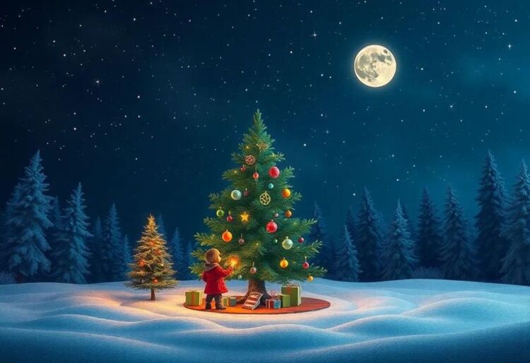 Background Noel Giáng Sinh hình cây thông
