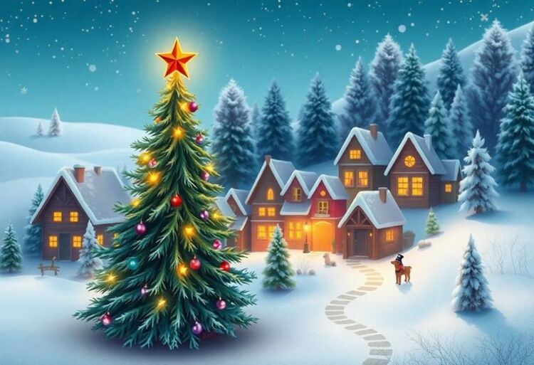 Background Noel Giáng Sinh hình cây thông