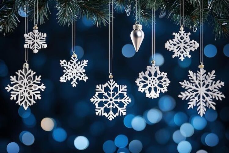 Background Noel Giáng Sinh hình bông tuyết