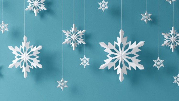 Background Giáng Sinh đẹp hình bông tuyết trắng