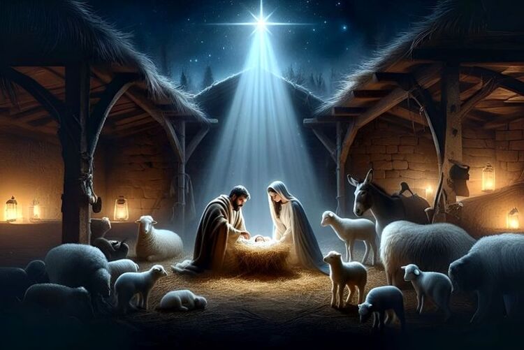 Phông nền Giáng Sinh chủ đề về chúa Giêsu