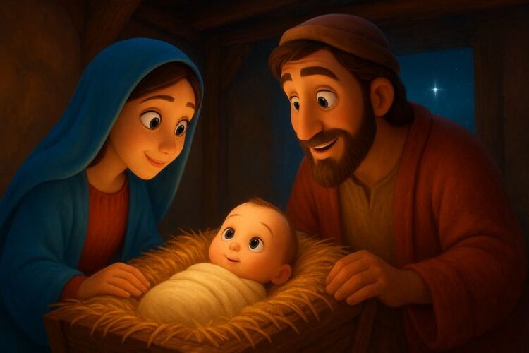 Backgound Giáng Sinh chủ đề về chúa Giêsu