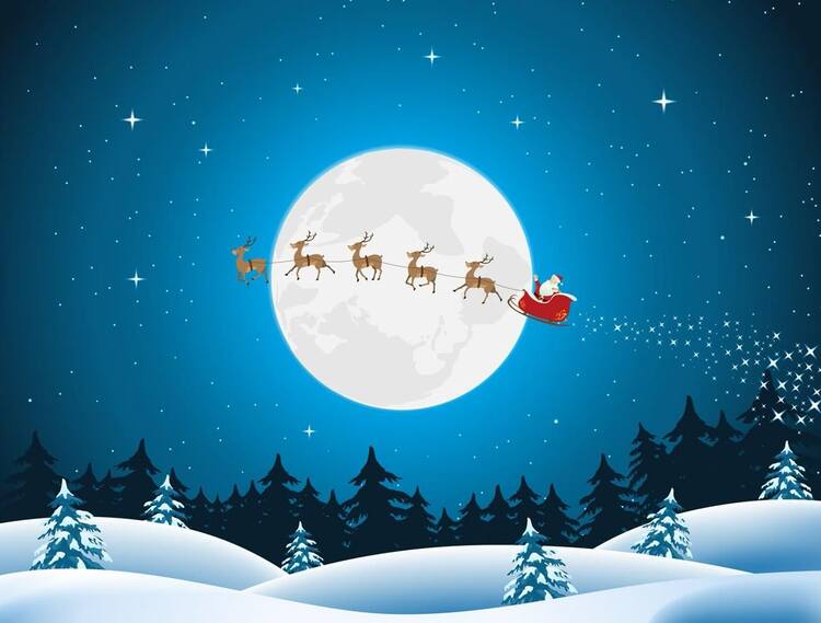 Background Noel hình ông già Noel