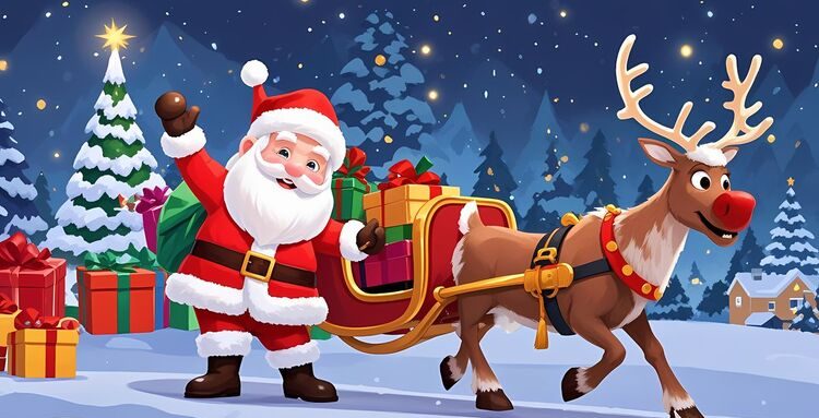 Background Noel hình ông già Noel