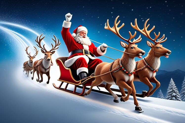 Background Noel hình ông già Noel