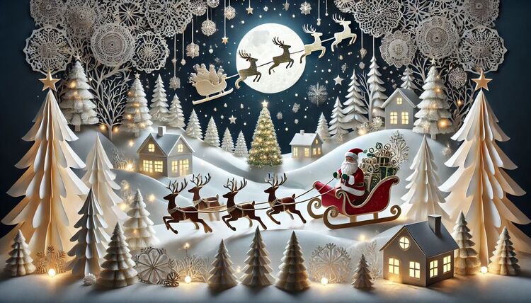 Background Noel hình ông già Noel