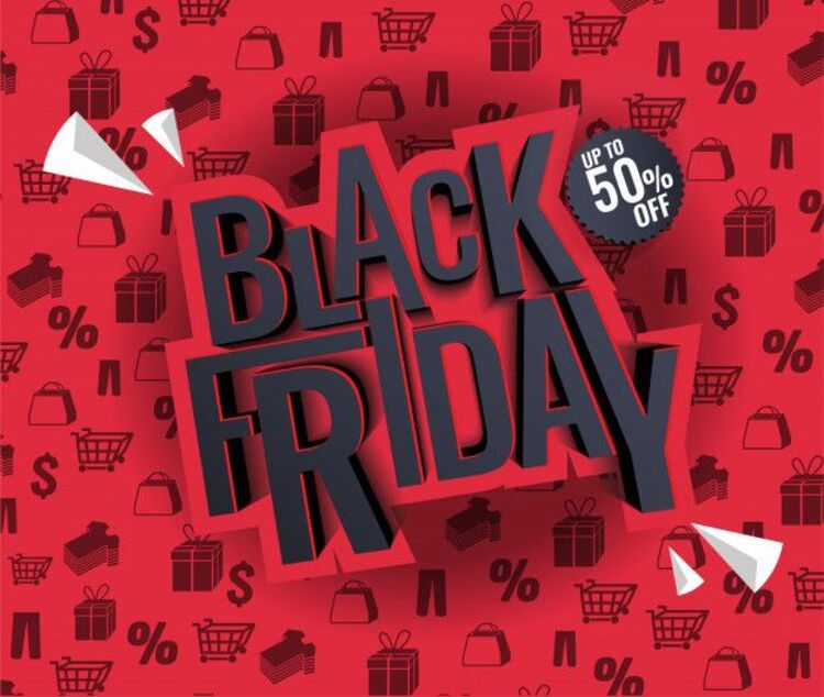 Background Black Friday màu đỏ