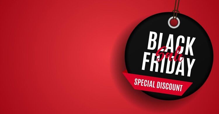 Background Black Friday màu đỏ đẹp