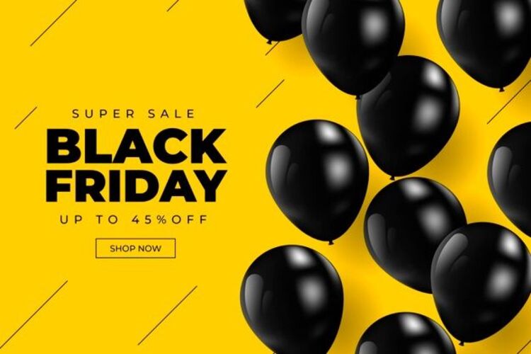 Background Black Friday màu vàng