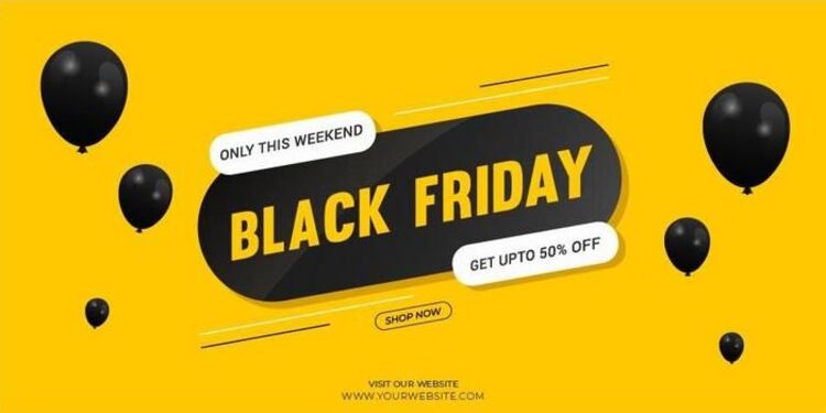 Background Black Friday màu vàng