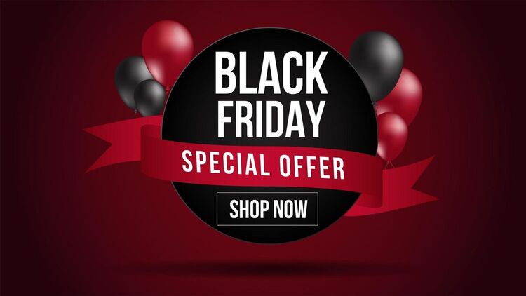 Background Black Friday màu đỏ độc đáo