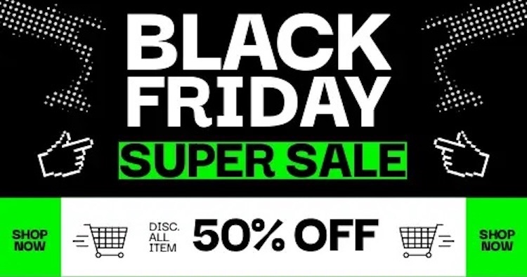 Mẫu Black Friday poster dạng ngang