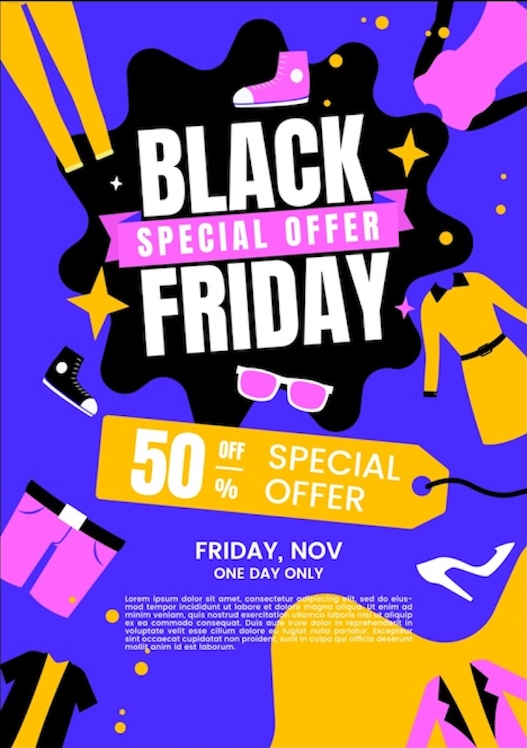 Mẫu Black Friday poster dạng dọc