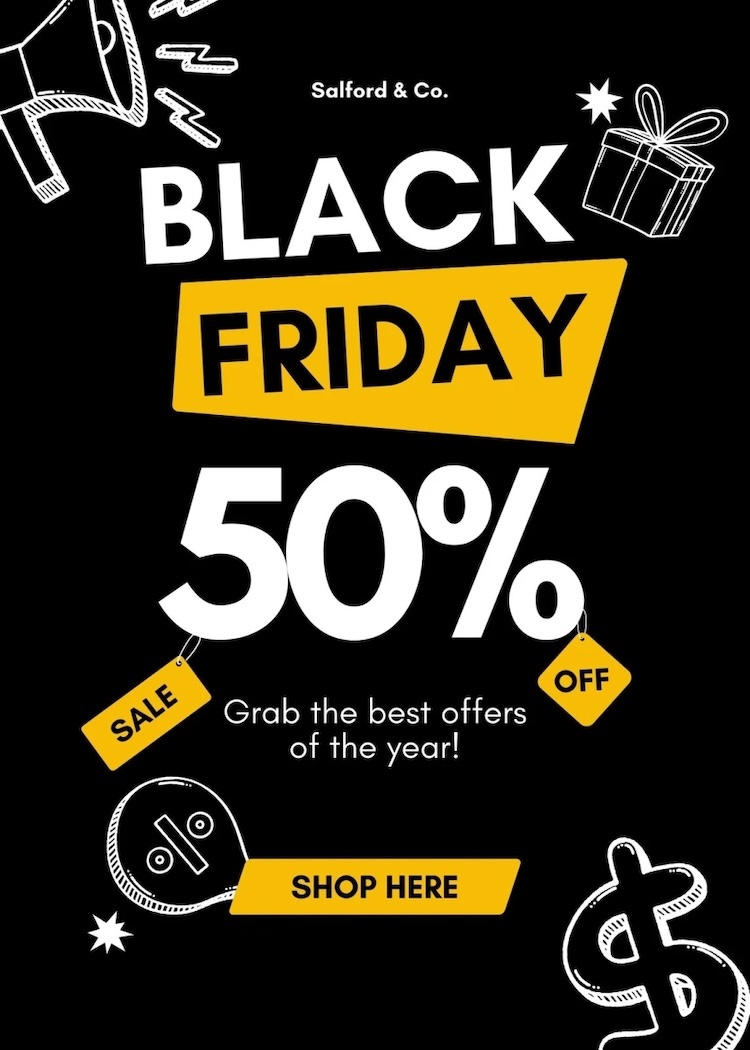Mẫu Black Friday poster dạng dọc