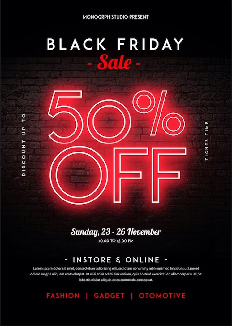 Mẫu Black Friday poster dạng dọc