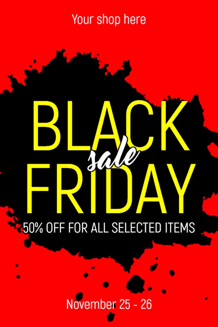Mẫu Black Friday poster dạng dọc