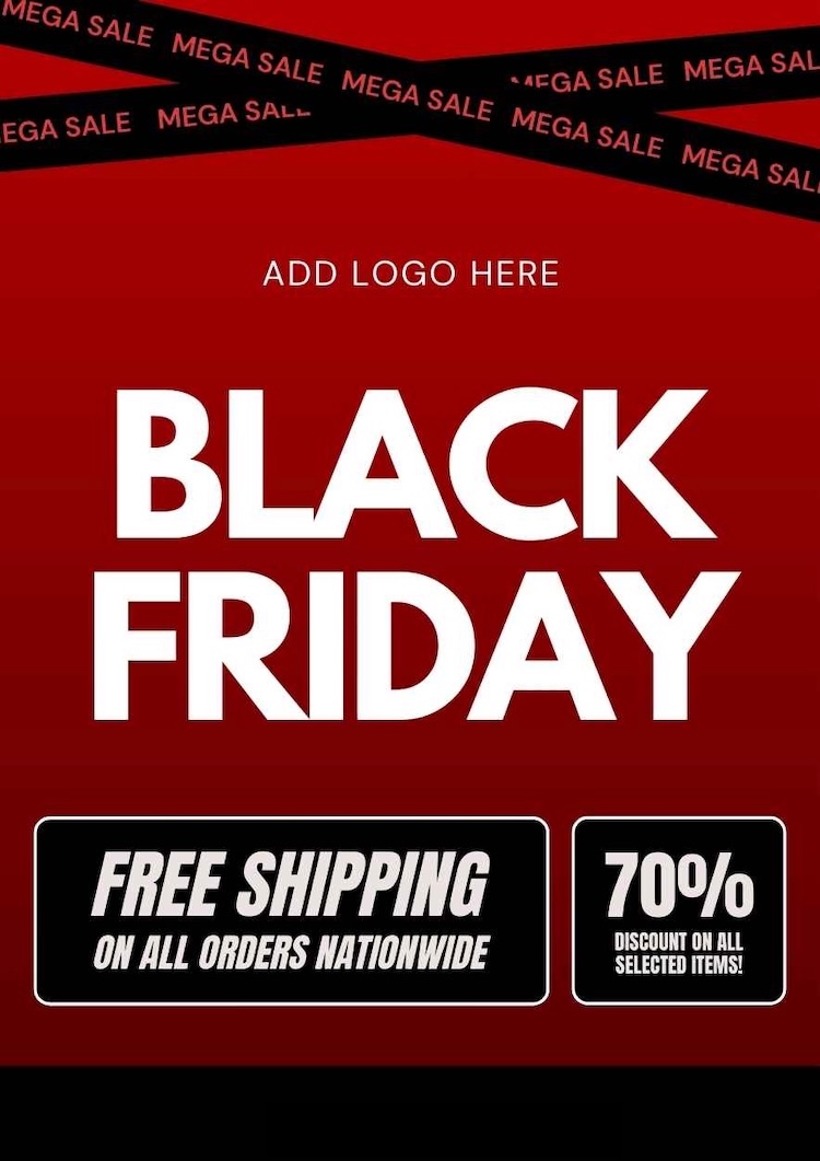 Mẫu Black Friday poster dạng dọc