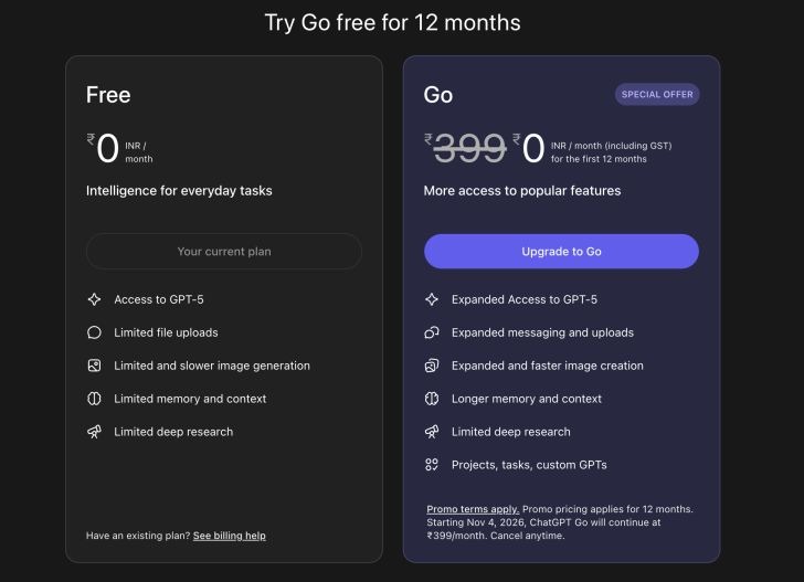 cách đăng ký chatgpt go miễn phí
