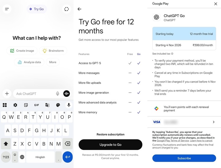 ChatGPT Go miễn phí