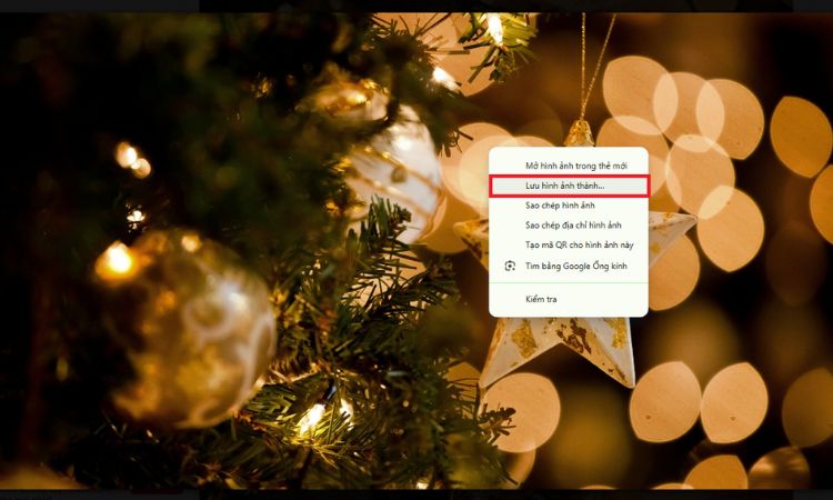 Chọn Lưu hình ảnh thành