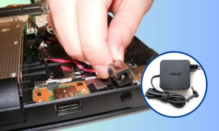 chân sạc laptop bị lỏng