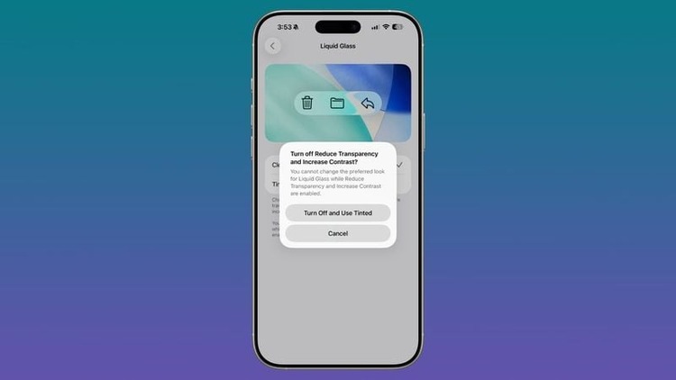 Liquid Glass iOS 26.2 beta 3