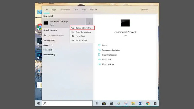 Chọn Run as administrator