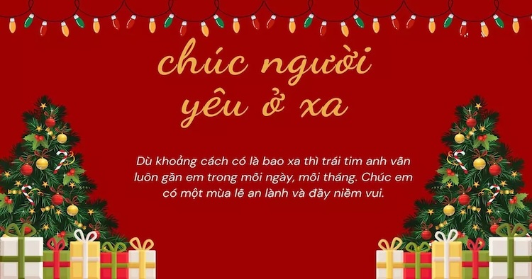 lời chúc giáng sinh cho người yêu ở xa