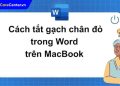tắt gạch chân đỏ trong word macbook