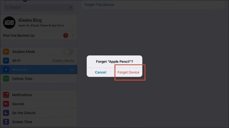Ghép nối lại Apple Pencil 2