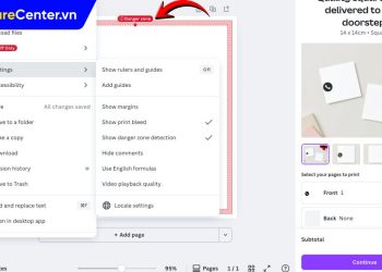 Cách tắt cảnh báo vùng nguy hiểm trên Canva