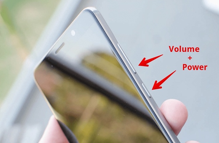 Dùng tổ hợp phím Nguồn + Giảm âm lượng