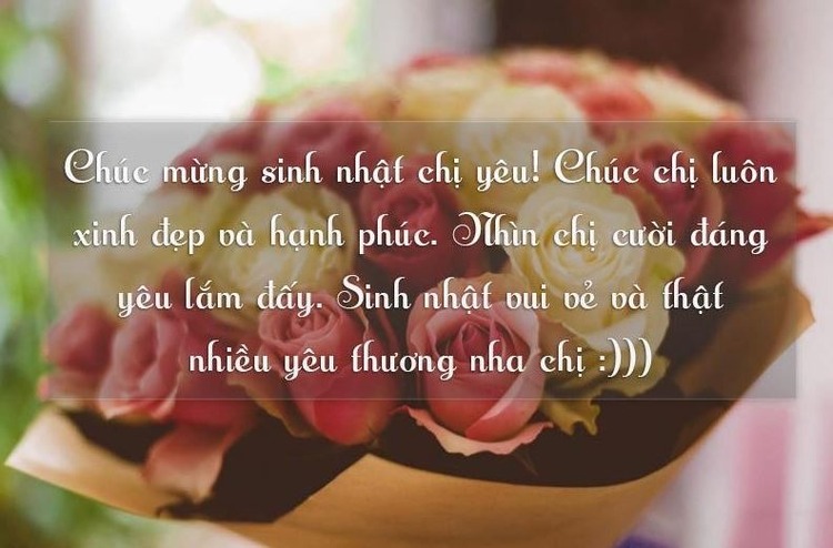 lời chúc sinh nhật chị gái đã có gia đình