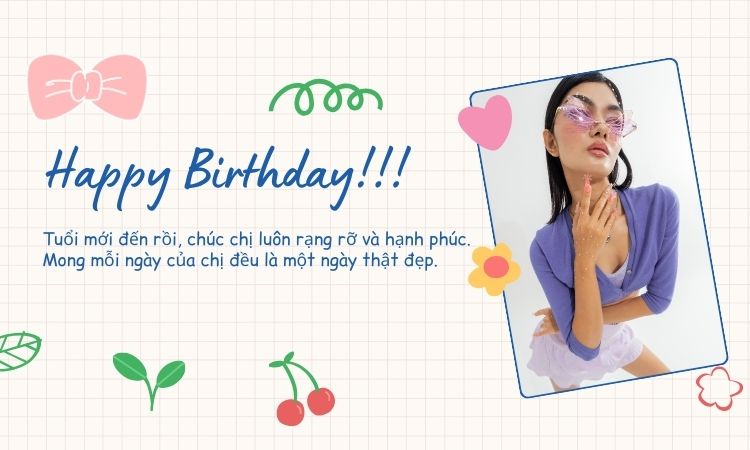 Lời chúc sinh nhật chị ấm áp, đầy yêu thương