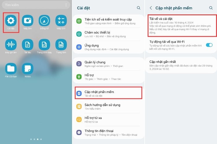 Cập nhật hệ điều hành