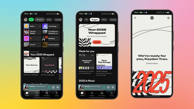 Cách xem Spotify Wrapped 2025 trên điện thoại