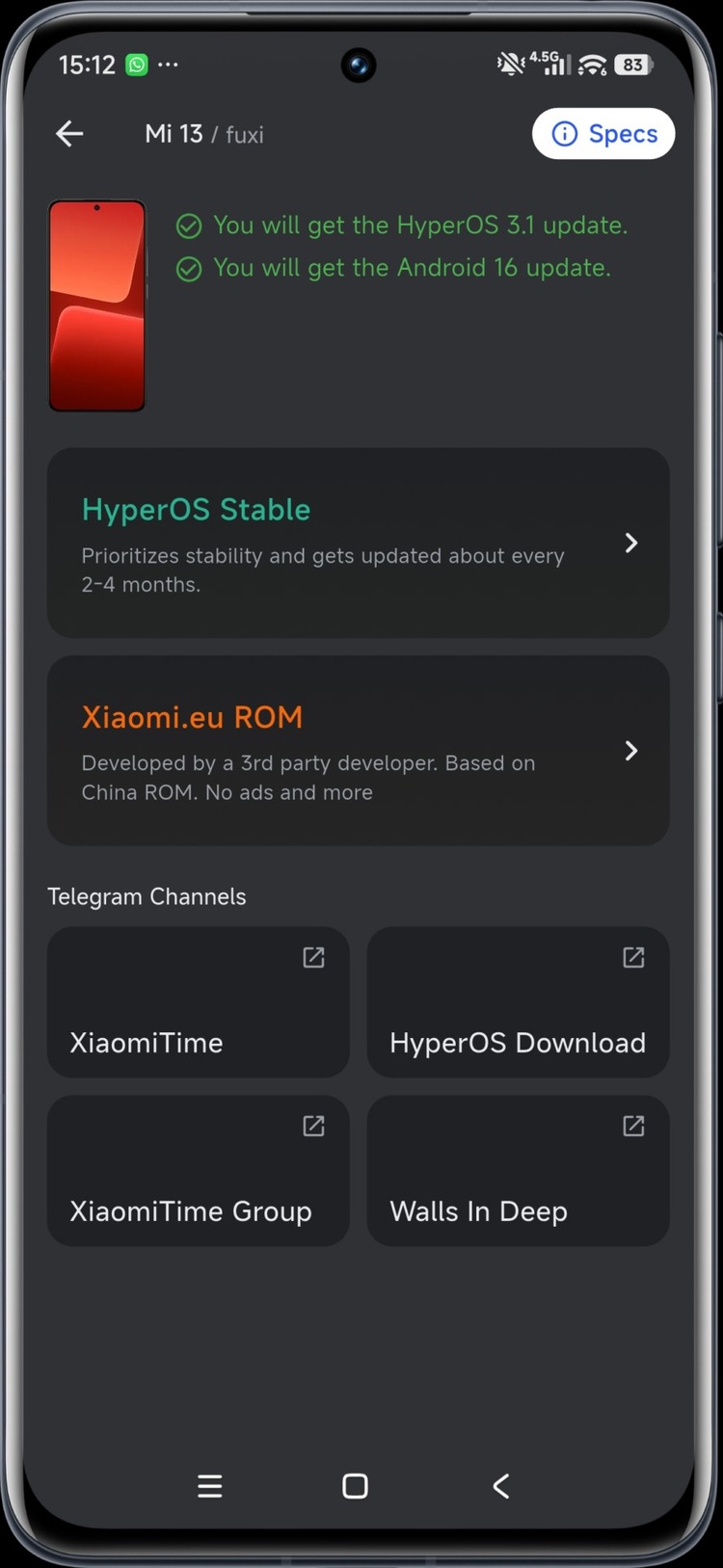 Thiết bị cập nhật HyperOS 3.1